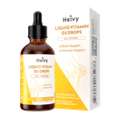 Heivy vitamin D3 drops bottle labeled 100 mcg (4000 IU)